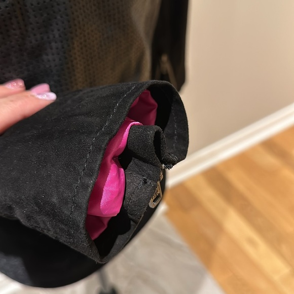 Superdry leather body and suede sleeves short biker - Picture 5 of 8